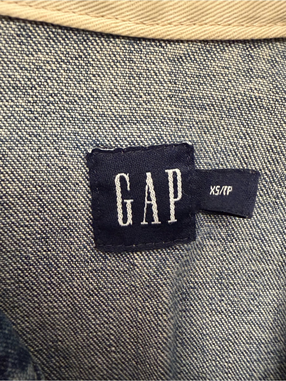 GAP Blue Denim Button-Front Jacket - Picture 3 of 3